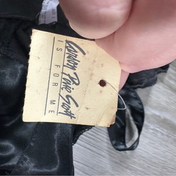 Vintage Evan Picone Black Lace Sleeveless Intimate Lingerie‎ Slip Dress Size L - Picture 7 of 10